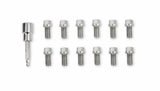 Mr. Gasket headlock locking header bolts 3/8 16 x 3/4 inch set of 12 Chevy stainless steel 2230G