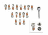 Mr. Gasket headlock locking header bolts 3/8 16 x 3/4 inch set of 16 Ford Chevy polished stainless steel 2231G