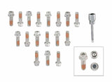 Mr. Gasket headlock locking header bolts M8 1.25 x 25mm set of 17 Ford polished stainless steel 2236G