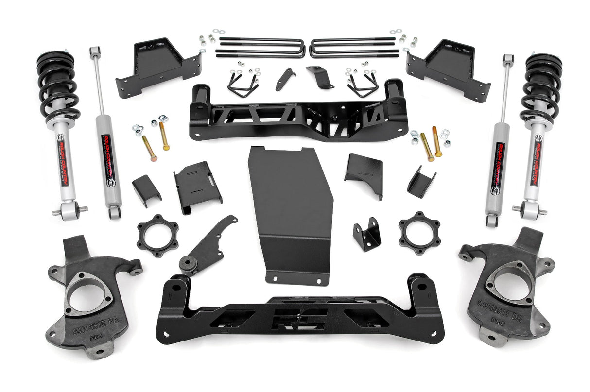 Fits Chevy/GMC 1500 (14-18 & Classic) 6" Lifit Kit; Cast Steel; N3 Struts; 22632