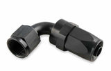 Mr. Gasket 8 AN 90 degree swivel hose end black BL aluminum stainless steel 229008