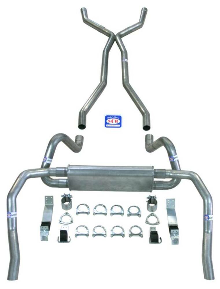 Fits 1967 - 1969 Camaro "X Style" 2-1/2" Exhaust System with Small Block with Long Style Headers 23018