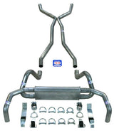 Fits 1967 - 1969 Camaro "X Style" 2-1/2" Exhaust System with Small Block with Long Style Headers 23019