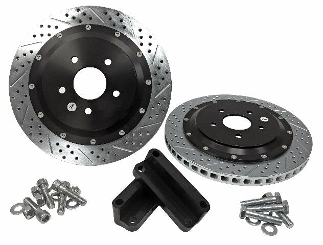 2004-2009 XLR EradiSpeed Plus Disc Brake Rotors Rear 2302021 slotted