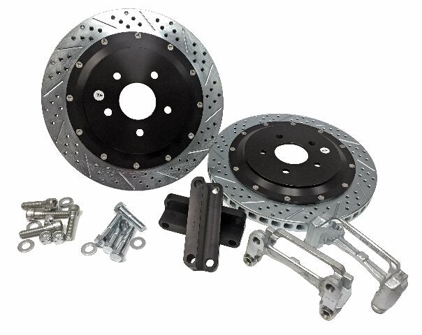 2006-2009 XLR EradiSpeed Plus Disc Brake Rotors Rear 2302049 slotted