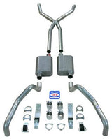 Camaro "X Style" 2-1/2" Exhaust System with Big Block with Long Style Headers 23021 fits 1967-1969 Chevy Camaro Shafer's Classic Reproductions