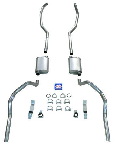 Camaro 2-1/2" Exhaust System with Big Block with Cast Iron Manifolds 23027 Shafer's Classic Reproductions