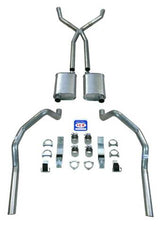 Camaro X Style 2-1/2" Exhaust System with Small Block Long Style Headers 23031 fits 1967-1969 Chevy Camaro Shafer's Classic Reproductions