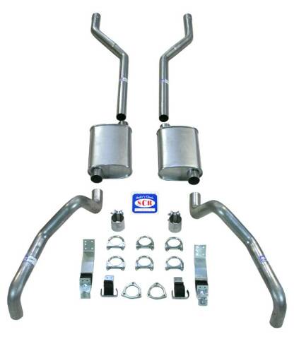 Camaro 2-1/2" Exhaust System with Small Block with Long Style Headers 23032 Shafer's Classic Reproductions