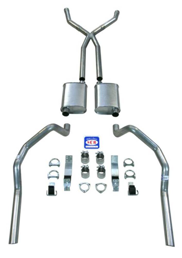 Fits 1967 - 1969 Camaro "X Style" 2-1/2" Exhaust System with Big Block with Long Style Headers 23034