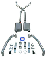 Fits 1967 - 1969 Camaro "X Style" 2-1/2" Exhaust System with Big Block with Long Style Headers 23035