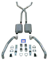 Fits 1967 - 1969 Camaro "X Style" 2-1/2" Exhaust System with Big Block with Long Style Headers 23035