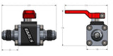 Earls UltraPro Ball Valve -6 AN Male to Male - 230506ERL