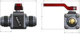 Earls UltraPro Ball Valve -12 AN Male to Male - 230512ERL