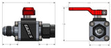 Earls UltraPro Ball Valve -6 AN Male to Female - 230706ERL