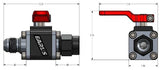 UltraPro Ball Valve -6 AN Male to Female - 230706ERL