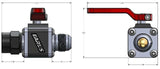 UltraPro Ball Valve -10 AN Male to Female - 230710ERL
