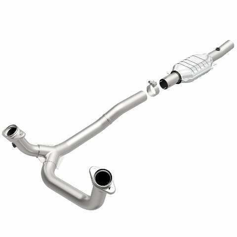 MagnaFlow direct-fit catalytic converter fits 1996 Ford E-150 Econoline, 1996 Ford E-350 Econoline Club Wagon, and more, this and 1996 Ford E-150 Econoline stainless steel Federal 