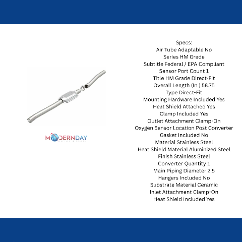 MagnaFlow direct-fit catalytic converter for 1996-1999 Dodge stainless steel Federal EPA compliant OBDII 23232