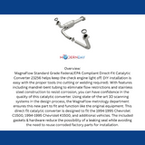 MagnaFlow direct-fit catalytic converter fits 1994-1995 Chevrolet C1500, Chevrolet K1500, and additional vehicles and 1994 Chevrolet GM Blazer stainless steel CARB compliant 23256