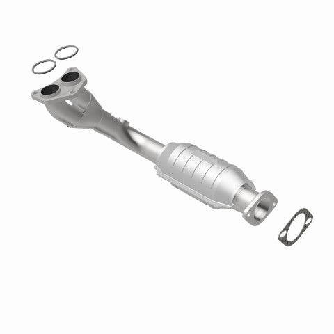 MagnaFlow direct-fit catalytic converter fits 1994-2002 Nissan Quest and 1994-1997 Mercury Villager, this and 1994-1997 Mercury Villager stainless steel Federal EPA compliant OBDII