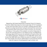 MagnaFlow direct-fit catalytic converter for 1996-1997 Lexus stainless steel Federal EPA compliant OBDII 23622