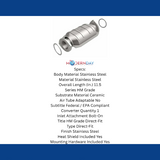 MagnaFlow direct-fit catalytic converter for 1996-1997 Lexus stainless steel Federal EPA compliant OBDII 23622