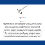 MagnaFlow direct-fit catalytic converter for 1994-1996 Ford 5.8L stainless steel Federal EPA compliant OBDII 23661