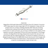 MagnaFlow direct-fit catalytic converter for 1999-2004 Toyota Tacoma 2.4L stainless steel Federal EPA compliant OBDII 23757