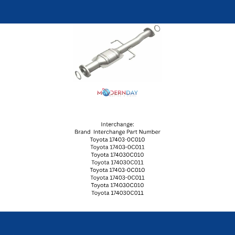 MagnaFlow direct-fit catalytic converter for 1999-2004 Toyota Tacoma 2.4L stainless steel Federal EPA compliant OBDII 23757