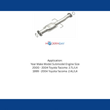 MagnaFlow direct-fit catalytic converter for 1999-2004 Toyota Tacoma 2.4L stainless steel Federal EPA compliant OBDII 23757