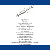 MagnaFlow direct-fit catalytic converter for 1999-2004 Toyota Tacoma 2.4L stainless steel Federal EPA compliant OBDII 23757