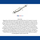 MagnaFlow direct-fit catalytic converter for 2000-2004 Toyota Tacoma 3.4L stainless steel Federal EPA compliant OBDII 23770