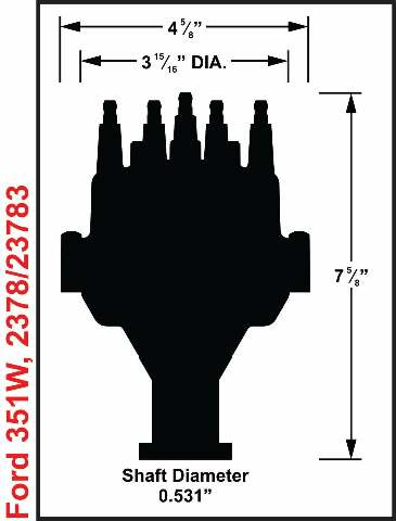 MSD ignition distributor red steel 2378