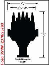 MSD ignition distributor black steel anodized 23783