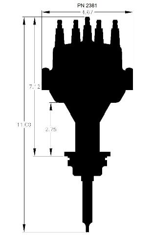 MSD ignition distributor red 2381