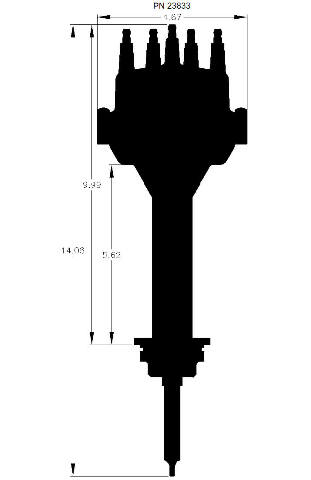 MSD ignition distributor black 23833