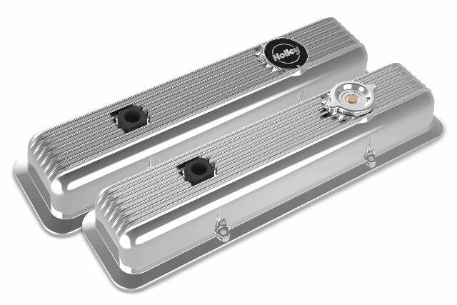Holley performance fuel system component for Chevy polished