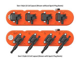 2-Pc LS Chevrolet Script Valve Covers - Factory Orange Machined Finish 241-178