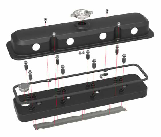 Holley performance fuel system component for Pontiac black