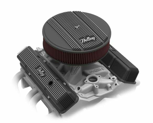 SBC Vintage Series Finned Valve Covers - Satin Black Machined Finish - 241-242