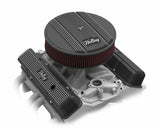 SBC Vintage Series Finned Valve Covers - Satin Black Machined Finish - 241-242