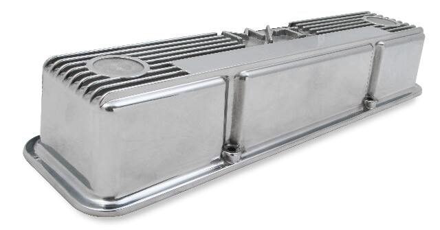 Holley performance fuel system component for Chevy polished