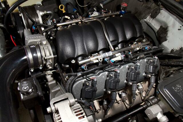 Holley performance fuel system component polished