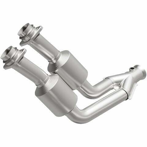 MagnaFlow direct-fit catalytic converter fits 1990-1997 Jaguar Vanden Plas 4.0L and 1990-1997 Jaguar XJ6 4.0L stainless steel Federal EPA compliant OBDII 24226