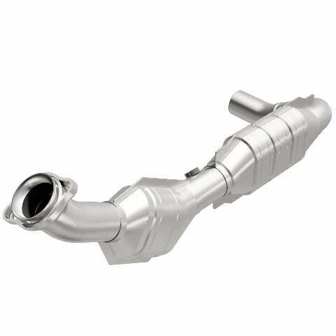 MagnaFlow direct-fit catalytic converter fits 2003-2004 Ford Expedition 4.6L and 2003-2004 Exped 4.6L driver side 4.6L driver side stainless steel Federal EPA compliant OBDII 24440
