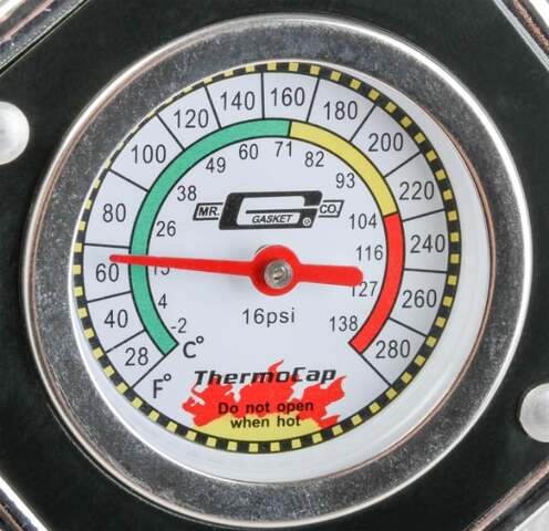 Mr. Gasket thermocap 16 PSI black 2476BK Ford Chevy 2493