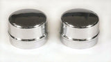 Mr. Gasket chrome dust caps Ford Chevy steel 2485