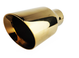 2.5" IDX4"X8" Double Wall Slant Cut Stainless Gold Exhaust Tip 2508GD