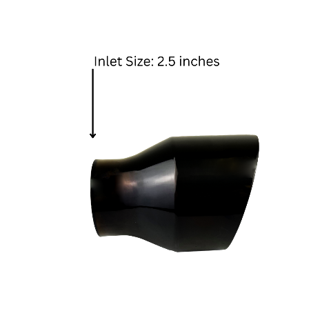 2.5" IDX4"X5.5" Double Wall Slant Cut S/S Gloss Black Exhaust Tip 2510BK